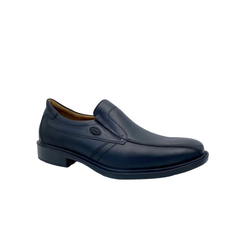 mocassin grande largeur cuir lisse noir|Grande taille homme|Jomos
