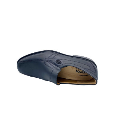 mocassin grande largeur cuir lisse noir|Grande taille homme|Jomos