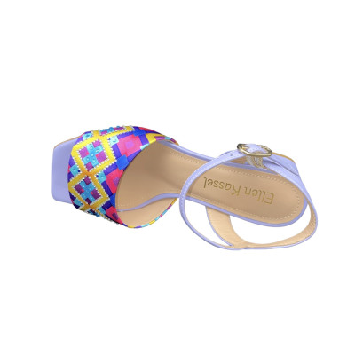 Sandale à talon multi-couleurs |Petite taille femme|Ellen Kassel