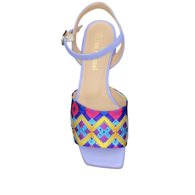 Sandale à talon multi-couleurs |Petite taille femme|Ellen Kassel