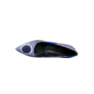 Escarpin haut talon en textile multi|Grande taille femme|MadinSunshine