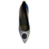 Escarpin haut talon en textile multi|Grande taille femme|MadinSunshine