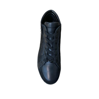 tennis montante cuir velours noir|Grande taille femme|Ara