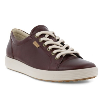 Chaussure basket en cuir bordeaux| Grande Pointure Femme | ECCO