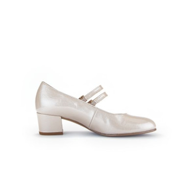 escarpin babies 2 brides vernis beige