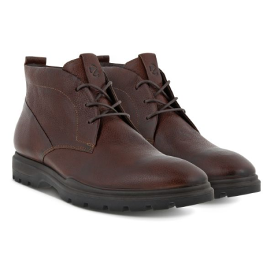 Bottine à lacets habillée en cuir marron | Grande pointure homme | ECCO