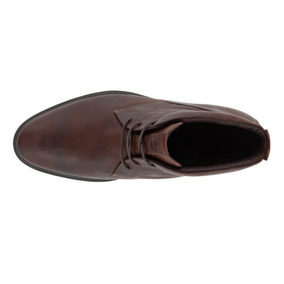 Bottine à lacets habillée en cuir marron | Grande pointure homme | ECCO