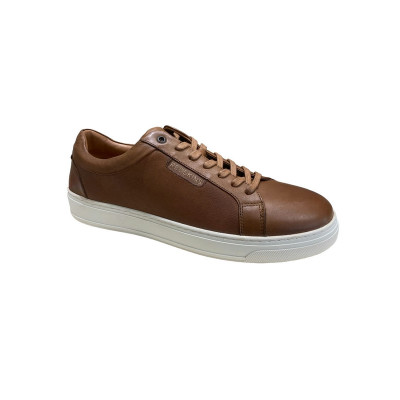 Lacet sport de ville en cuir et textile marron|Grande taille homme|Redskins