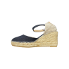 Espadrille compensée en tissus noir| Petite taille femme | Toni Pons