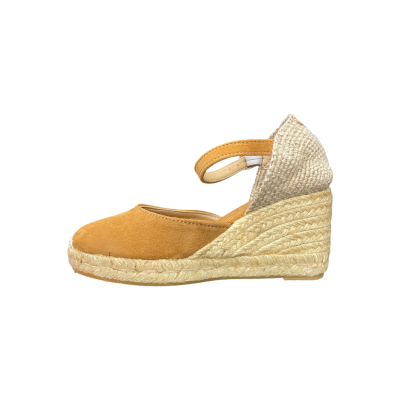Espadrille en velours cognac|Petite taille femme|Toni Pons