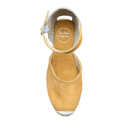 Espadrille en velours cognac|Petite taille femme|Toni Pons