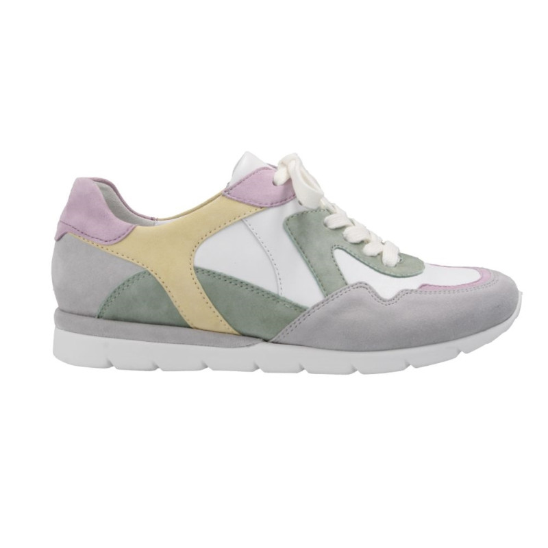 sneakers nelly verte à lacets plats 8245