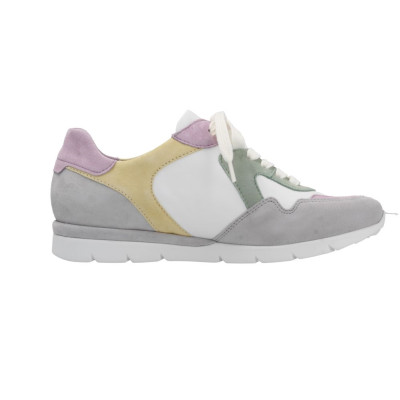 sneakers nelly verte à lacets plats 8245