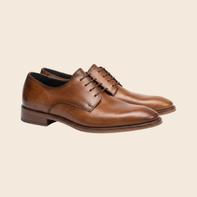 Derby en cuir cognac|Grande taille homme|Lloyd