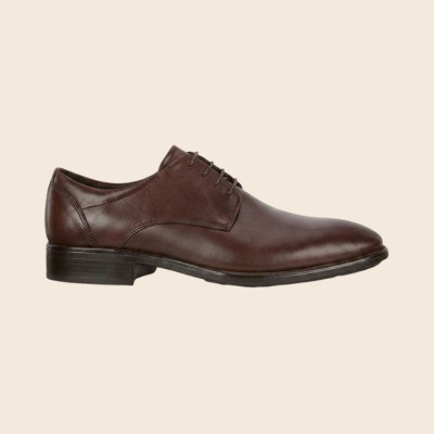 derby cuir lisse marron| grande pointure homme | ecco