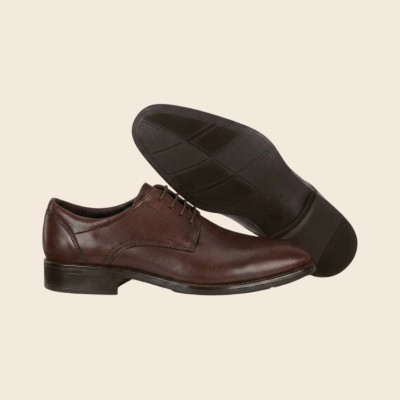 derby cuir lisse marron| grande pointure homme | ecco