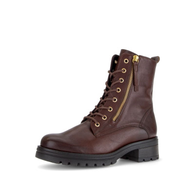 Boots à lacets en cuir marron |Grande pointure femme | Gabor