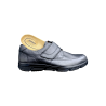 Tennis confort à velcro cuir noir  | Grande taille Homme| Jomos