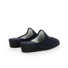 Chausson mule compensé bleu alcantara lavable | Petite taille femme | EXQUISE