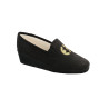 Chausson en alcantara noir petite talon |Petite Taille Femme| EXQUISE