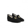 Chausson en alcantara noir petite talon |Petite Taille Femme| EXQUISE